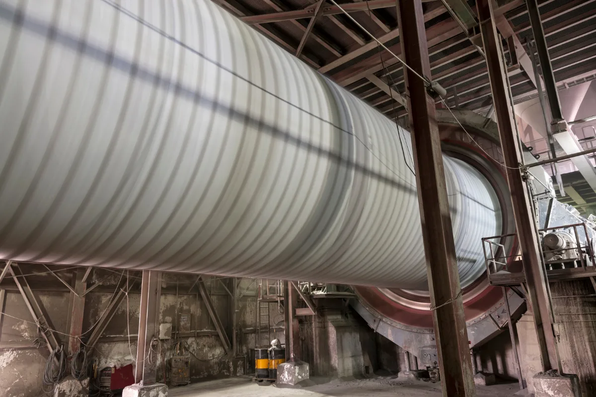 kiln in cement plant
