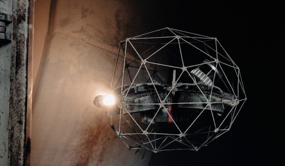 Caged inspection drone